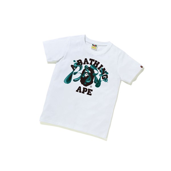 Tricko A BATHING APE Bape Marble Camo Liquid College Tee Kratke Sleeve Damske Biele | 1950-JCBTW