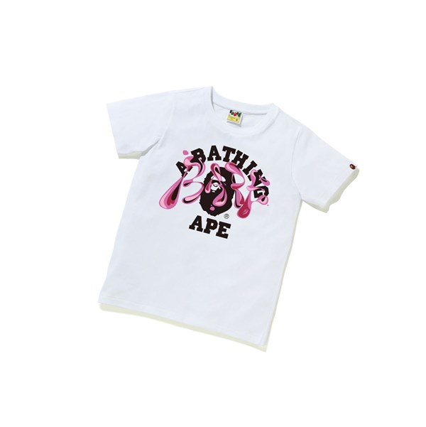 Tricko A BATHING APE Bape Marble Camo Liquid College Tee Kratke Sleeve Damske Biele | 2184-YEVXQ