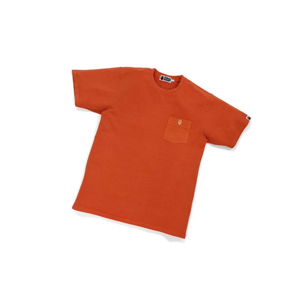 Tricko A BATHING APE Bape One Point Overdye Pocket Tee Kratke Sleeve Panske Oranžové | 0531-HUWQV