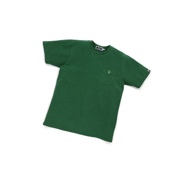 Tricko A BATHING APE Bape One Point Overdye Pocket Tee Kratke Sleeve Panske Emerald | 9027-FIBAN