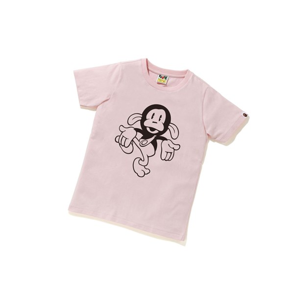 Tricko A BATHING APE Bape Pigment Klasické Baby Milo Tee Kratke Sleeve Damske Ruzove | 2068-QUTRC