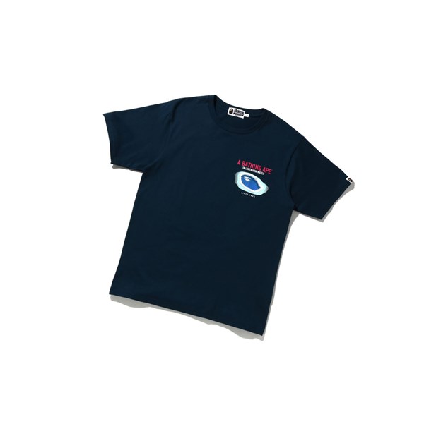 Tricko A BATHING APE Bape Resort Pool Tee Kratke Sleeve Panske Námornícka Modrá Modre | 7065-KSCGY