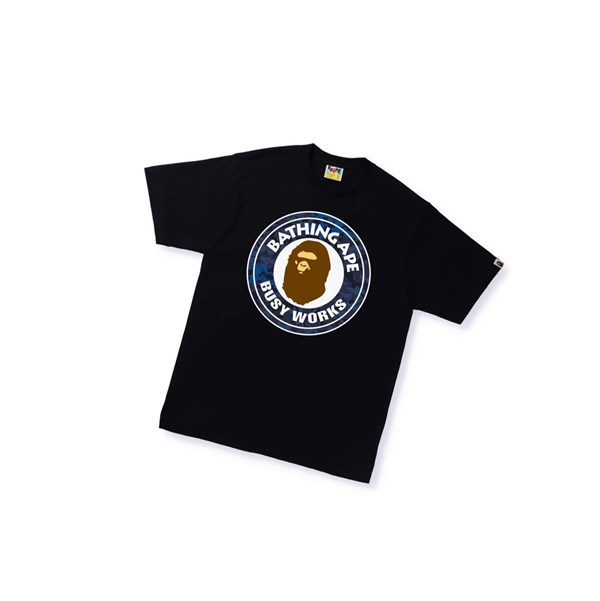Tricko A BATHING APE Bape Sand Camo Busy Works Tee Kratke Sleeve Panske Čierne | 3829-VOPKF
