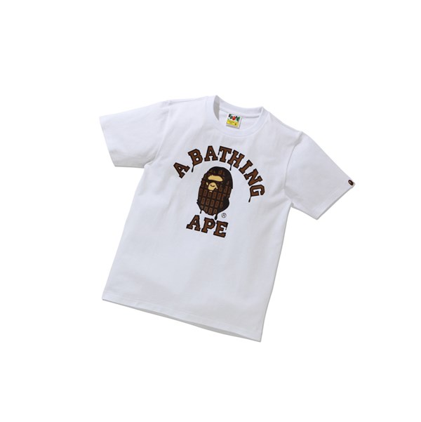 Tricko A BATHING APE Bape Valentine Chocolate Ape Head Tee Kratke Sleeve Damske Biele | 0815-NCJQL