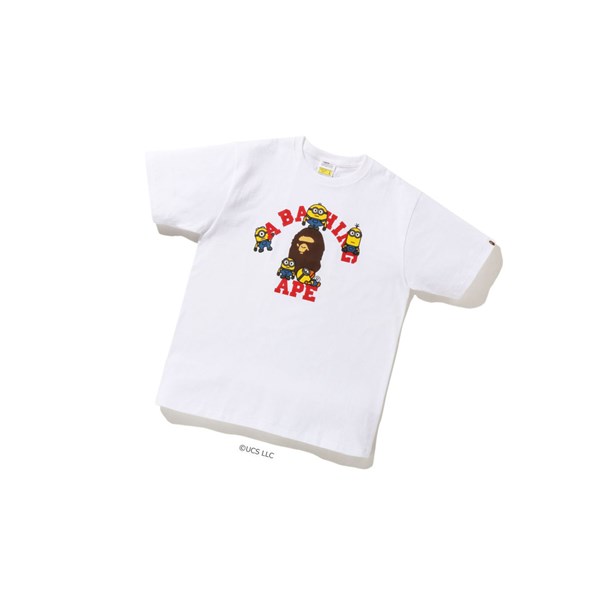 Tricko A BATHING APE Bape X Minions Tee01 Kratke Sleeve Panske Biele | 3958-CMHXJ