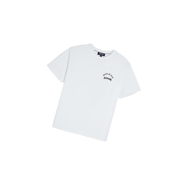 Tricko A BATHING APE Bape X Vilebrequin Tape Tee Kratke Sleeve Panske Biele | 7928-SZREX