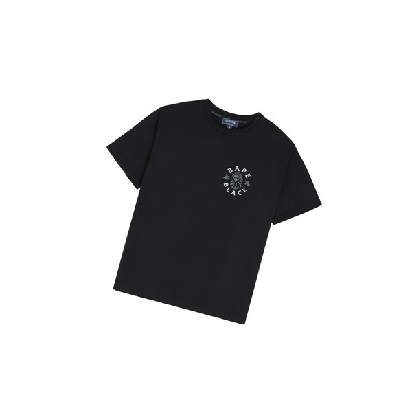 Tricko A BATHING APE Bape X Vilebrequin Tape Tee Kratke Sleeve Panske Čierne | 8490-ETFRW