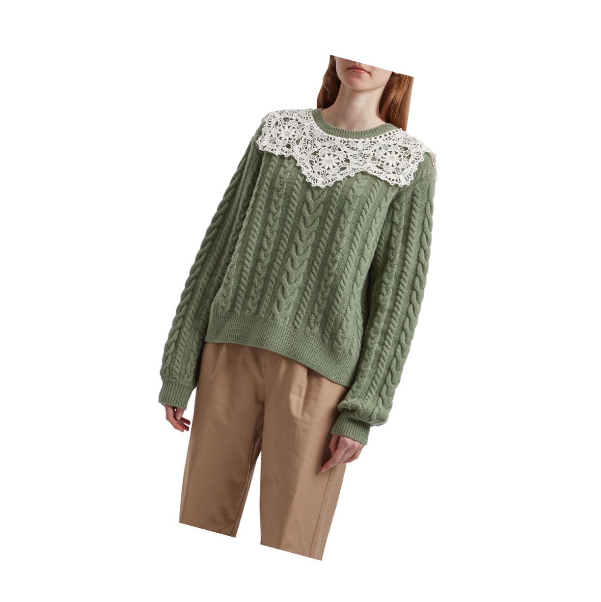 Blúzky A BATHING APE Bape Asymmetric Knit Svetrove Saty Crew Neck Knitwear Damske Svetlo Zelene | 8940-YEMRK