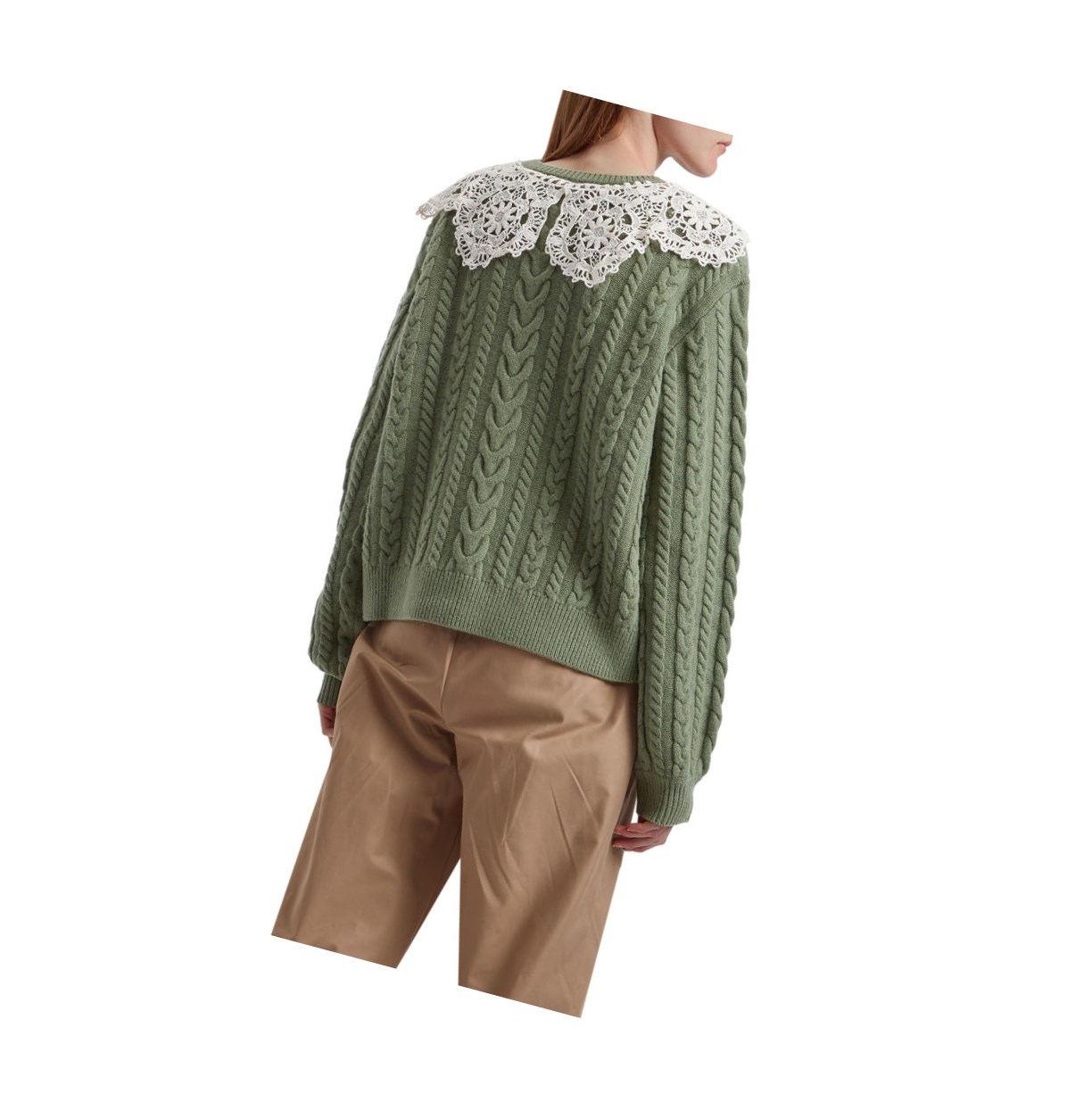 Blúzky A BATHING APE Bape Asymmetric Knit Svetrove Saty Crew Neck Knitwear Damske Svetlo Zelene | 8940-YEMRK