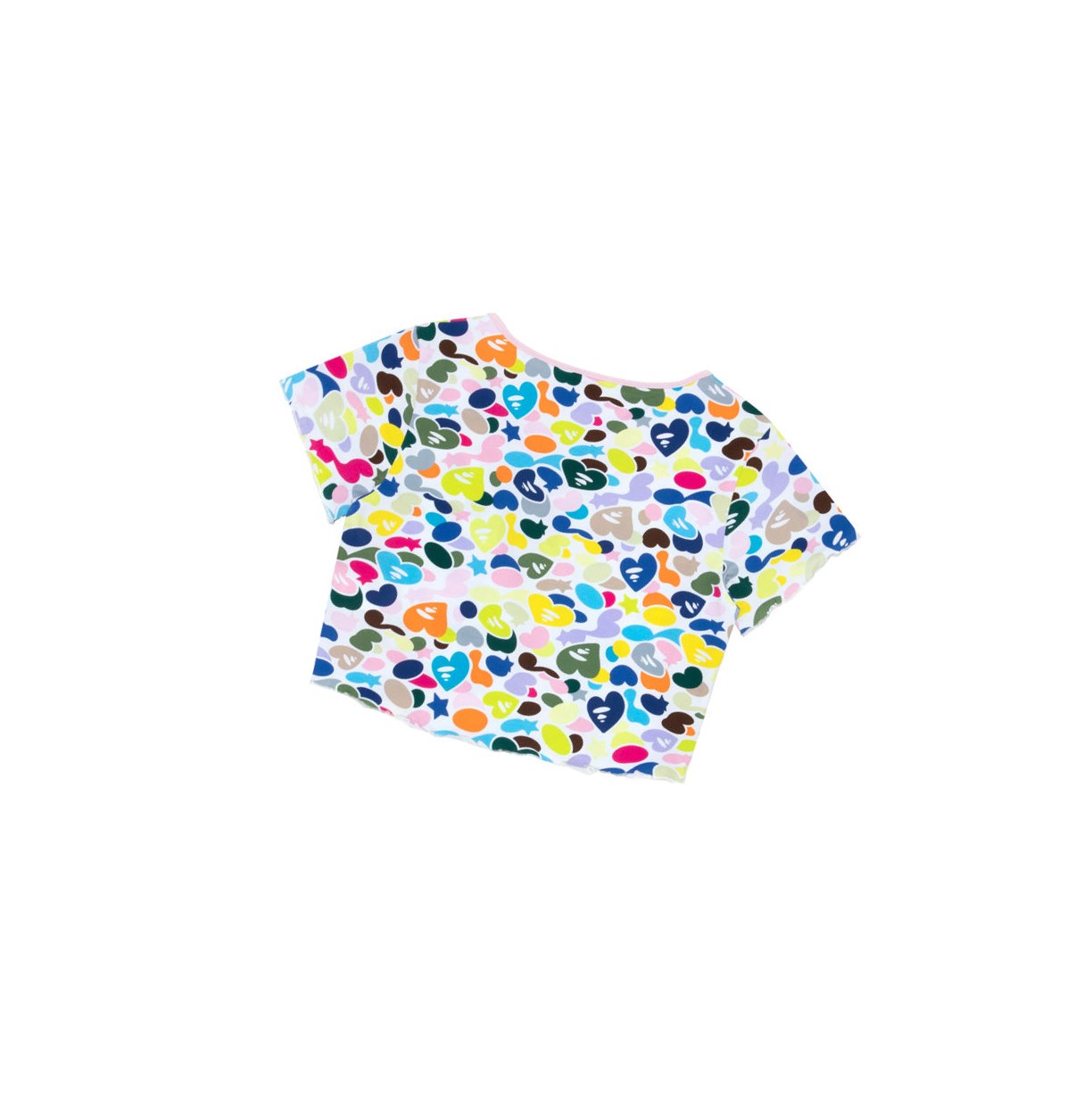 Blúzky A BATHING APE Bape Cipkovane-up Cropped Top Kratke Sleeve Damske Caise | 8104-AFQUC