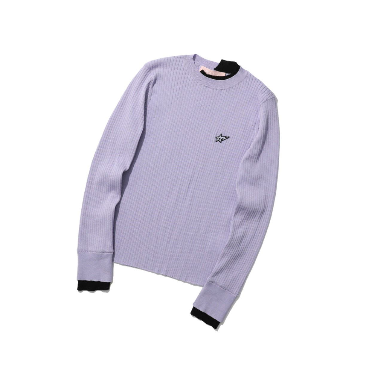 Blúzky A BATHING APE Bape Contrast Ribbed Svetrove Saty Crew Neck Knitwear Damske Lilac | 2184-VDRTM