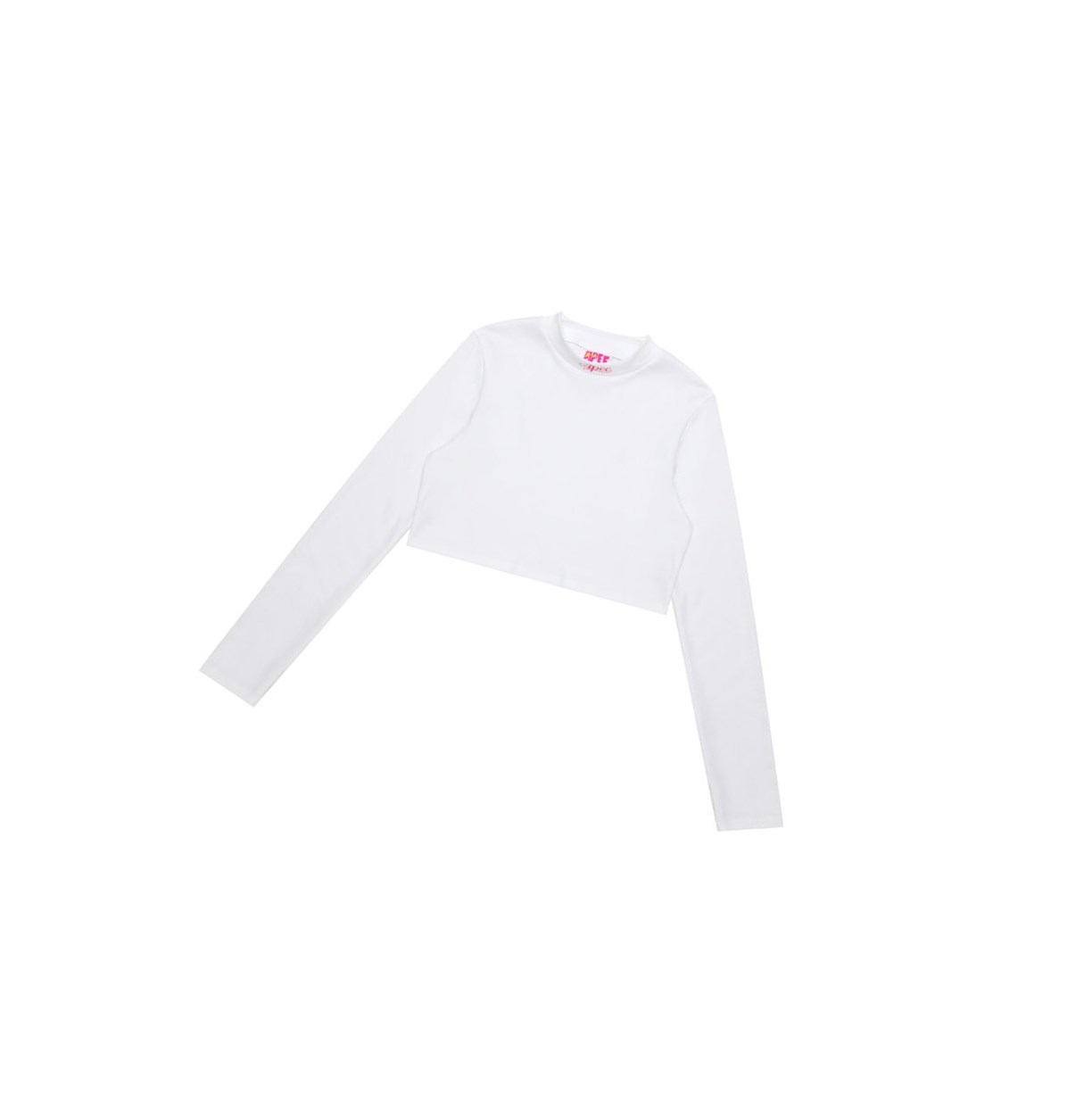 Blúzky A BATHING APE Bape Cropped Turtle Neck Top Long Sleeve Damske Biele | 4319-LTVXQ