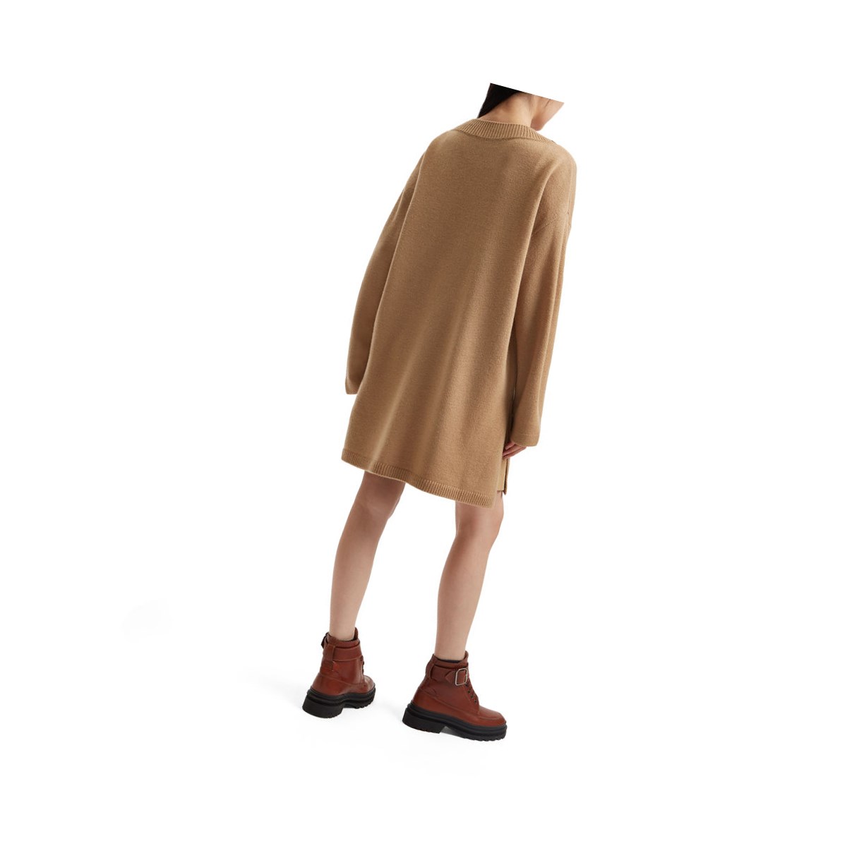 Blúzky A BATHING APE Bape Oversized Knit Svetrove Saty V-neck Knitwear Damske Béžové | 2678-GYZRA