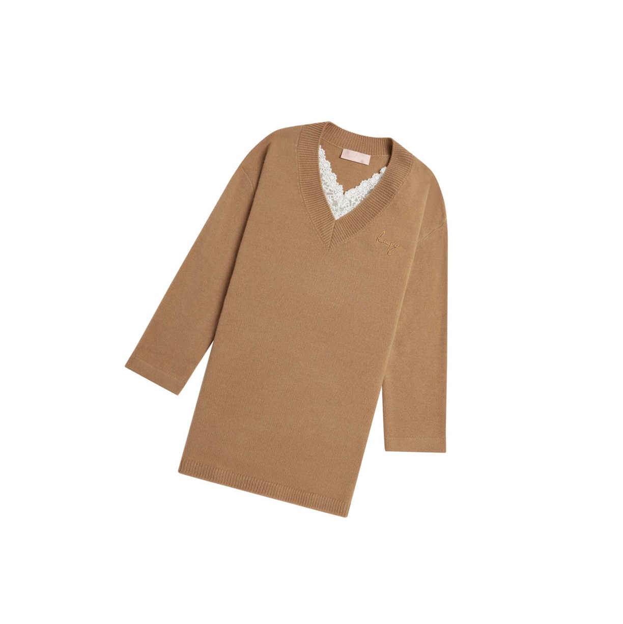 Blúzky A BATHING APE Bape Oversized Knit Svetrove Saty V-neck Knitwear Damske Béžové | 2678-GYZRA
