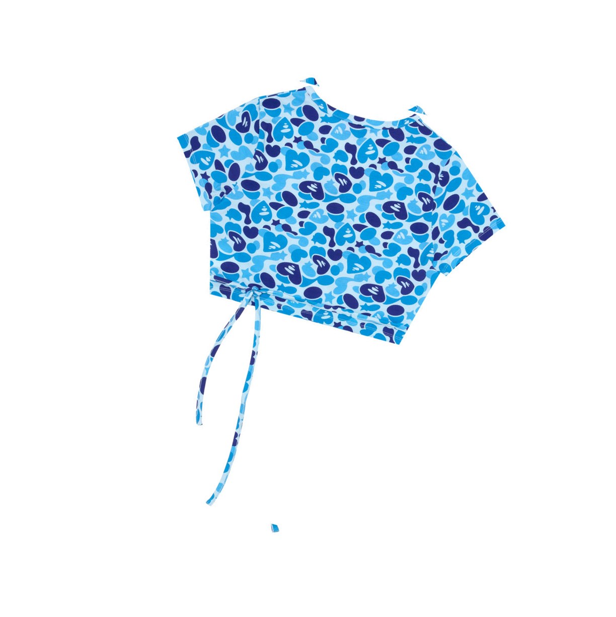 Blúzky A BATHING APE Bape Printed Top Kratke Sleeve Damske Modre | 1879-MPHBS