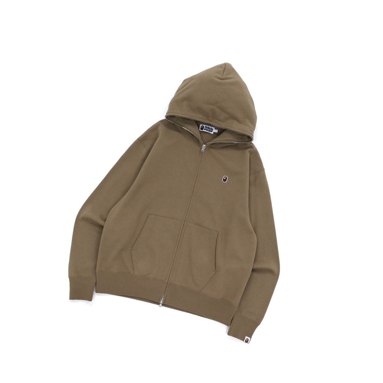 Bundy A BATHING APE Bape Ape Head One Point Relaxed S Kapucňou Zip Throughs Panske Taupe | 8476-HMPFE
