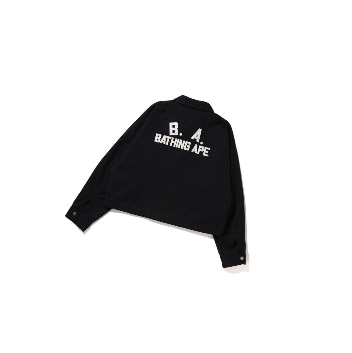 Bundy A BATHING APE Bape B.A Applique Pin Striped Zip Damske Čierne | 5431-BLDER