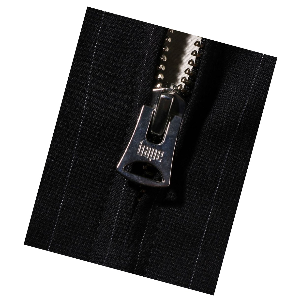 Bundy A BATHING APE Bape B.A Applique Pin Striped Zip Damske Čierne | 5431-BLDER