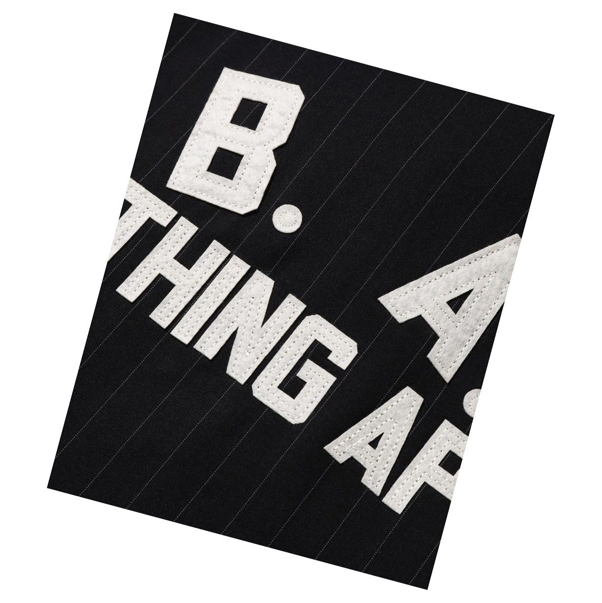 Bundy A BATHING APE Bape B.A Applique Pin Striped Zip Damske Čierne | 5431-BLDER
