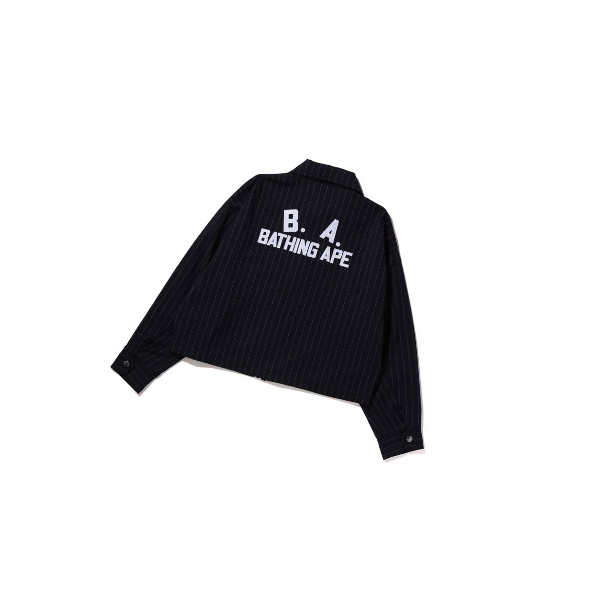 Bundy A BATHING APE Bape B.A Applique Pin Striped Zip Damske Modre | 6253-TQOHC