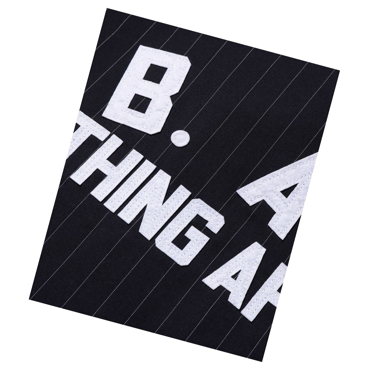Bundy A BATHING APE Bape B.A Applique Pin Striped Zip Damske Modre | 6253-TQOHC