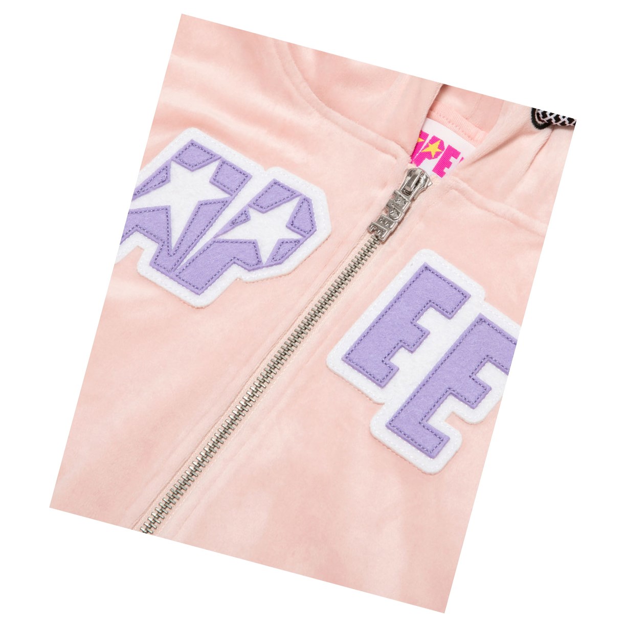 Bundy A BATHING APE Bape Velour Zip Throughs Damske Ruzove | 3587-EYTBJ