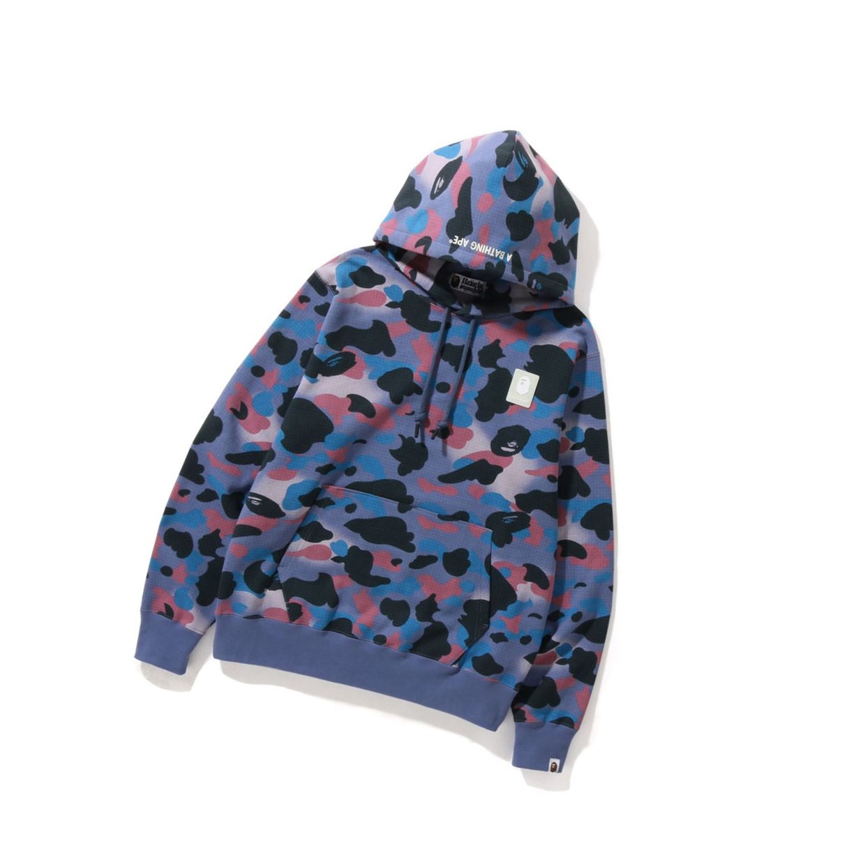 Hoodies A BATHING APE Bape Grid Camo Pullover Panske Nachový | 9072-GQLRY