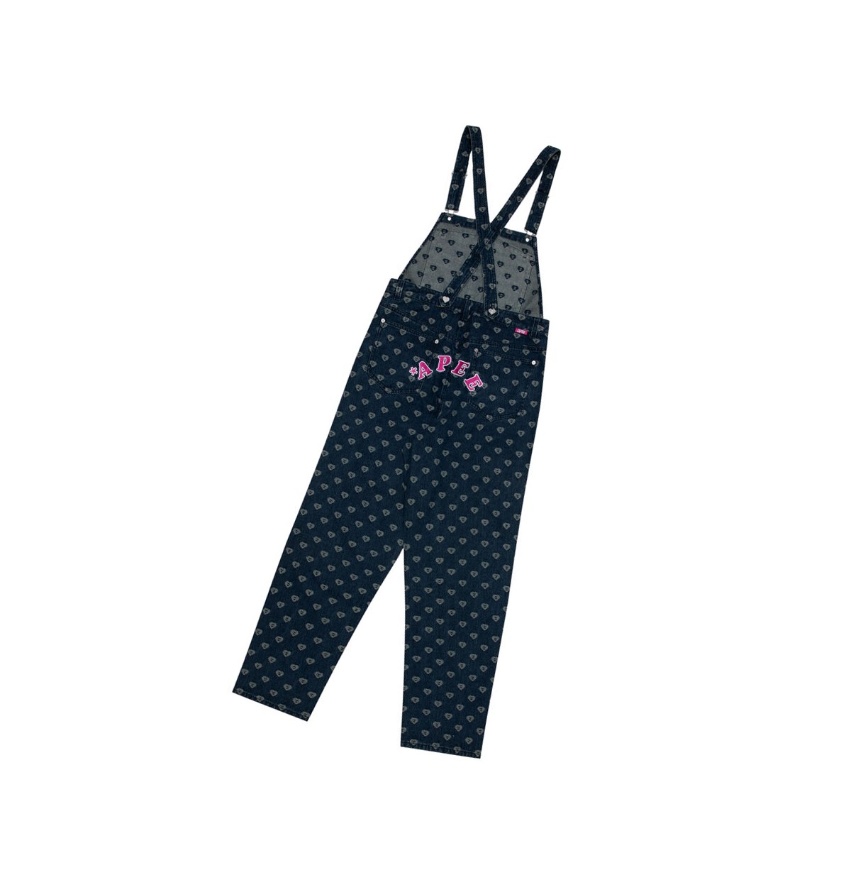 Jumpsuits A BATHING APE Bape Patterned Denim Dungaree Jumpsuits Damske Denim | 9852-FBHQM