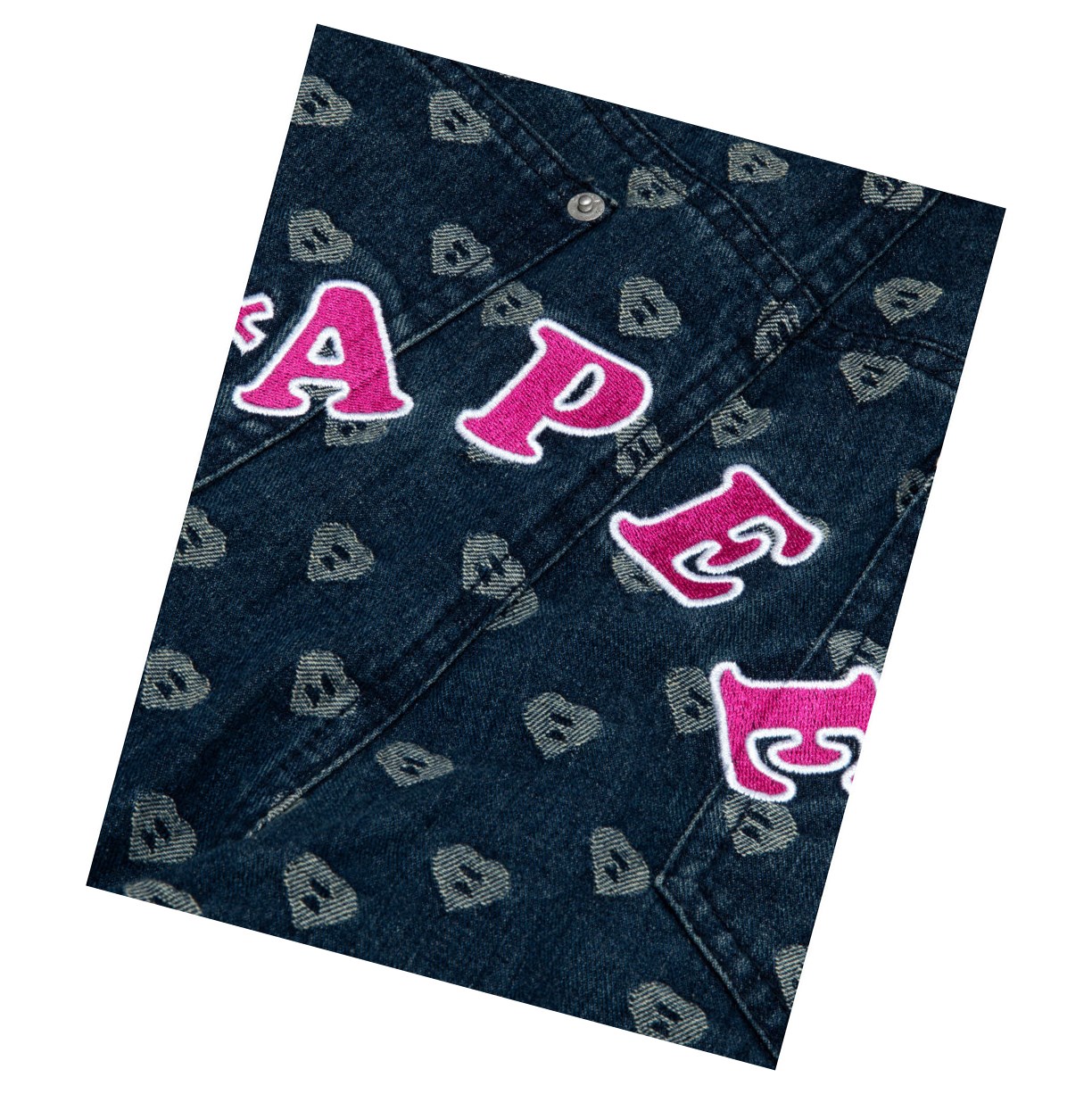 Jumpsuits A BATHING APE Bape Patterned Denim Dungaree Jumpsuits Damske Denim | 9852-FBHQM