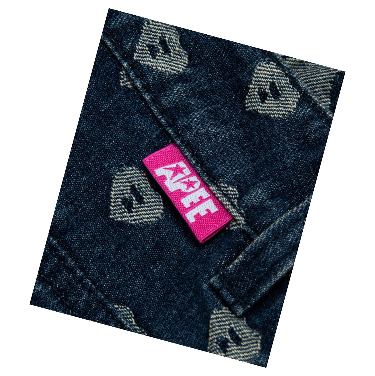 Jumpsuits A BATHING APE Bape Patterned Denim Dungaree Jumpsuits Damske Denim | 9852-FBHQM