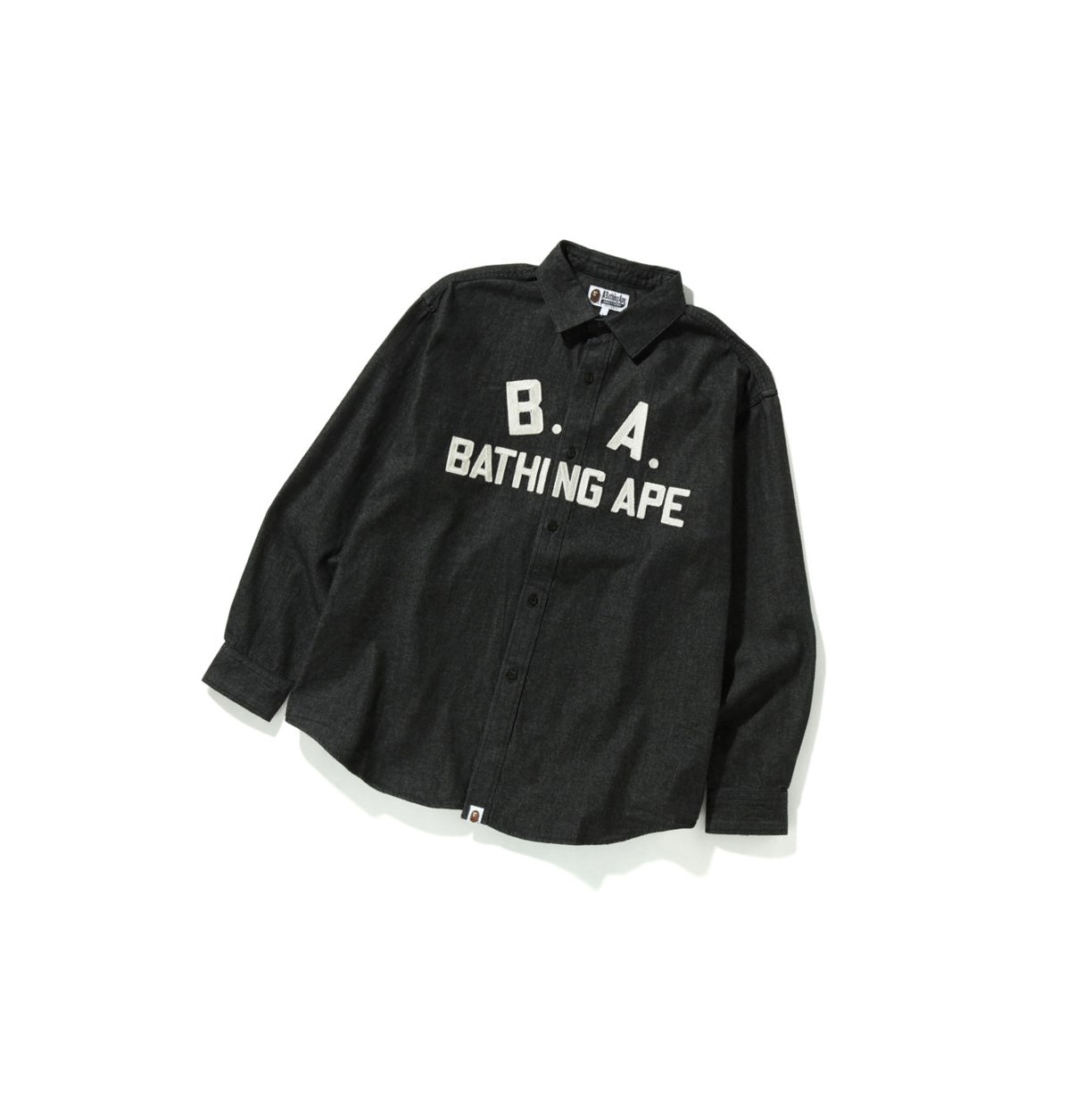 Kosele A BATHING APE Bape B.A Loose Fit Denim Long Sleeve Panske Čierne | 6230-JHBNF