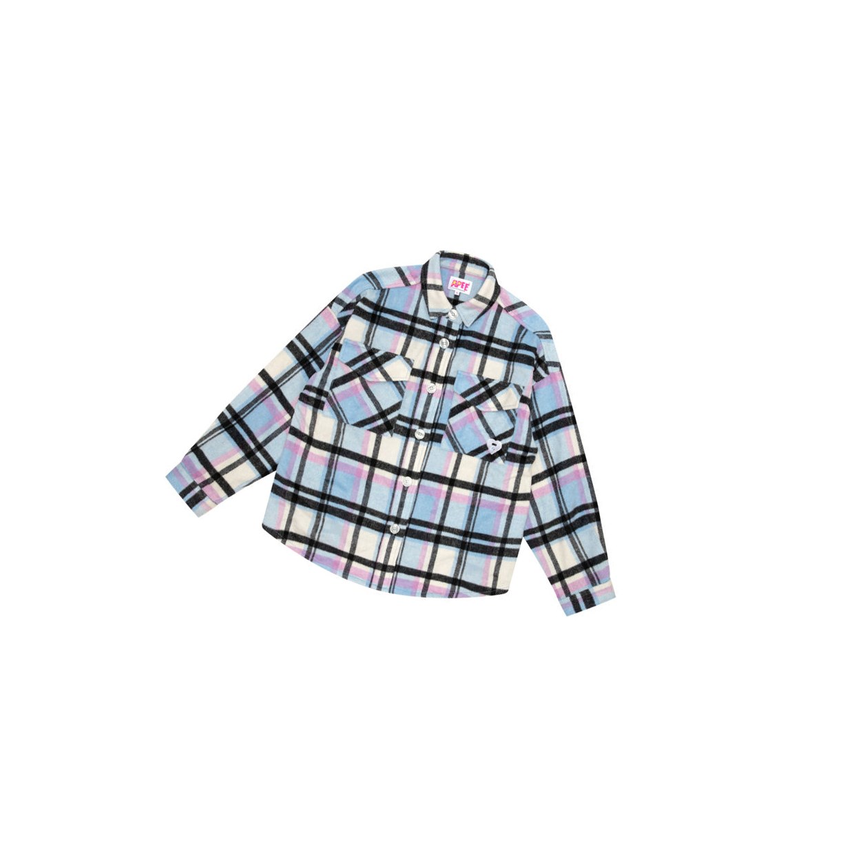 Kosele A BATHING APE Bape Checked Long Sleeve Damske Modre | 6315-OGDKY