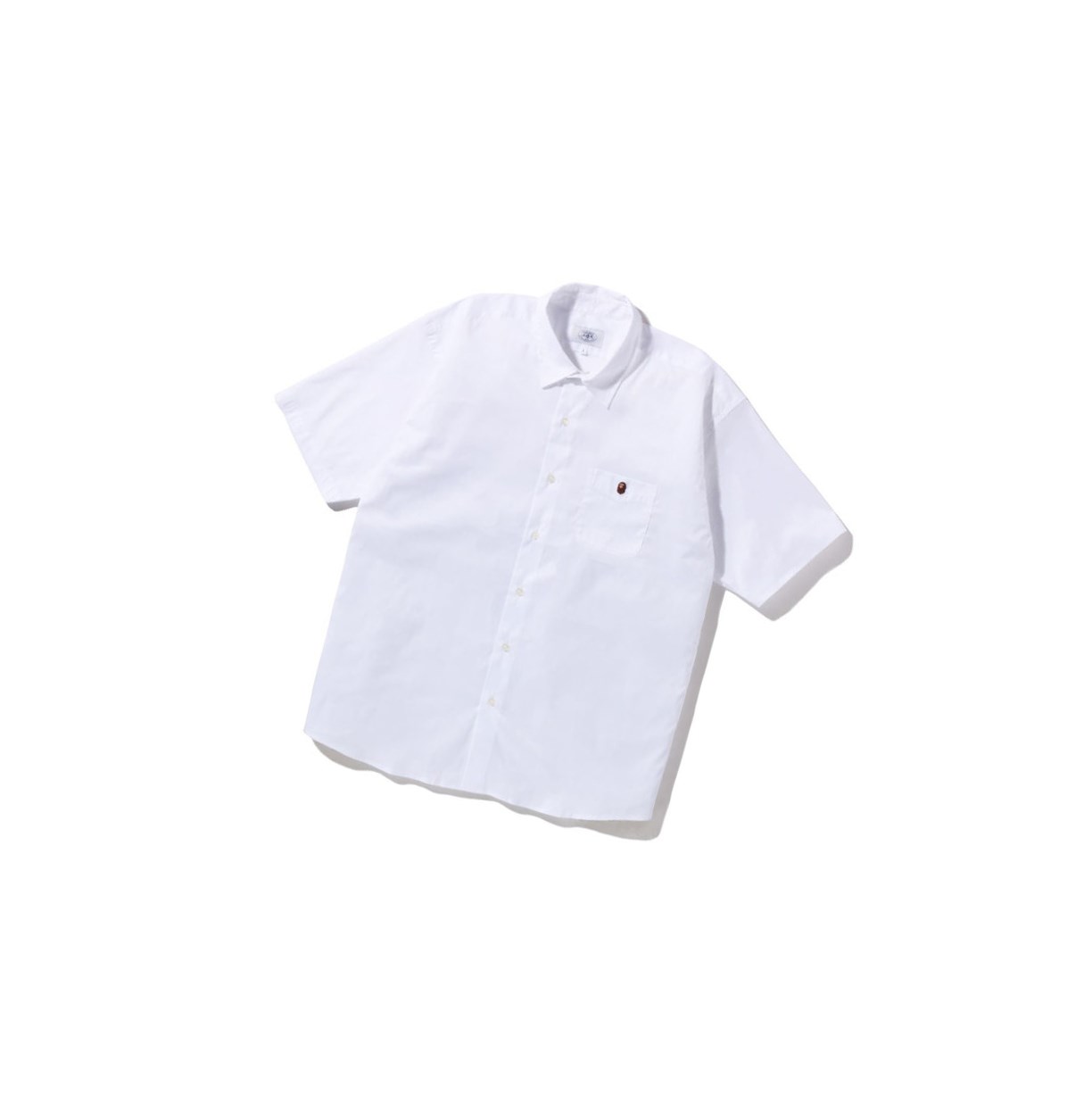 Kosele A BATHING APE Bape One Point Siroke Topanky Fit S/S Kratke Sleeve Panske Biele | 0876-LHNTG