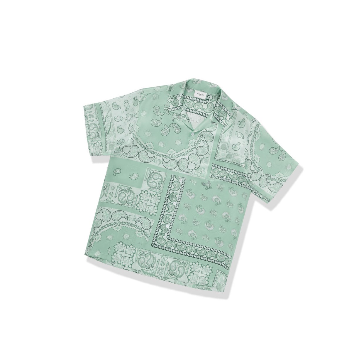 Kosele A BATHING APE Bape Paisley Print Kratke Sleeve Panske Svetlo Zelene | 0473-VIEKY