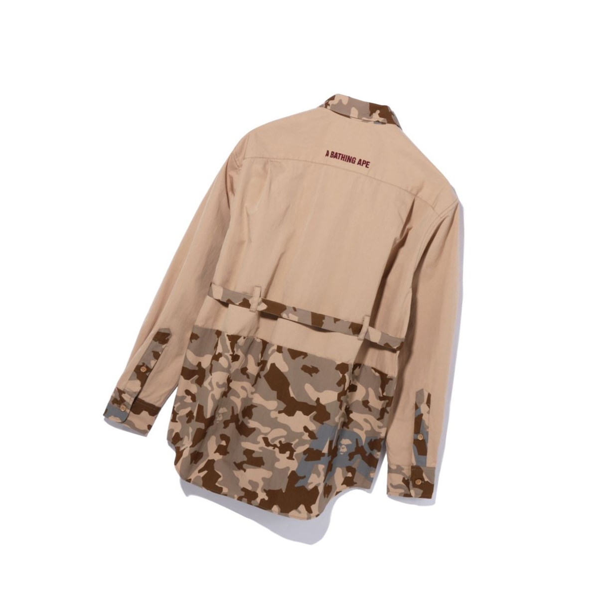 Kosele A BATHING APE Bape Sand Camo A Bathing Ape Oversized Long Sleeve Damske Béžové | 6835-XMJAT