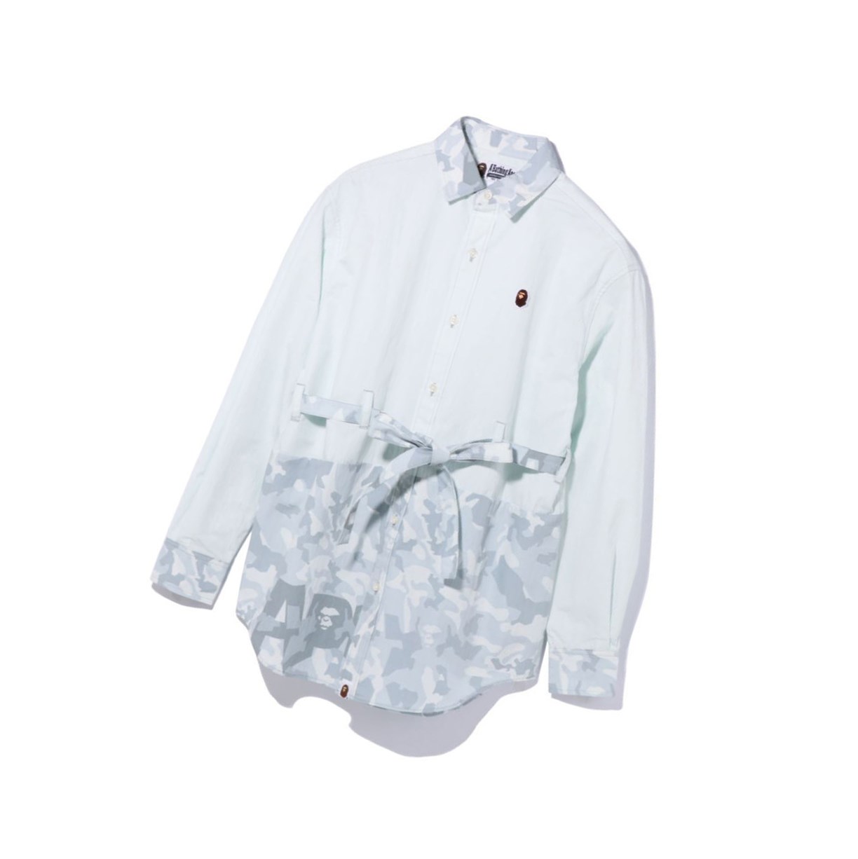 Kosele A BATHING APE Bape Sand Camo A Bathing Ape Oversized Long Sleeve Damske Siva | 8693-WRMXU