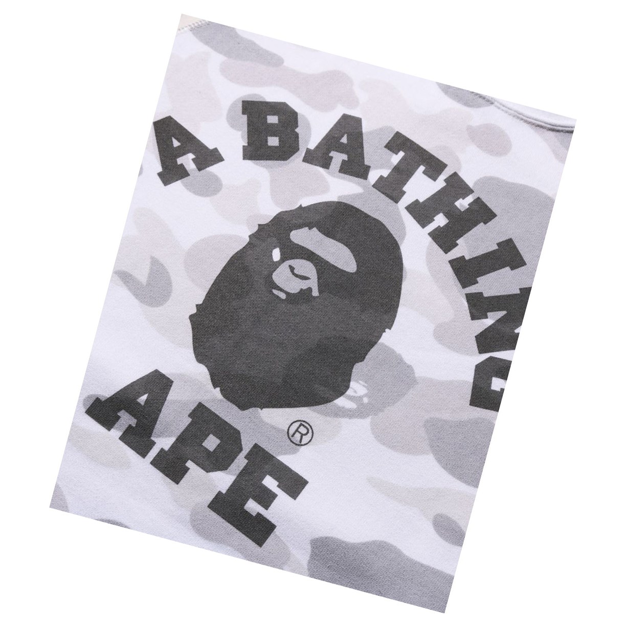 Mikiny A BATHING APE Bape College Crazy Color Camo Raglan Crewneck Damske Biele | 4281-IJPNV