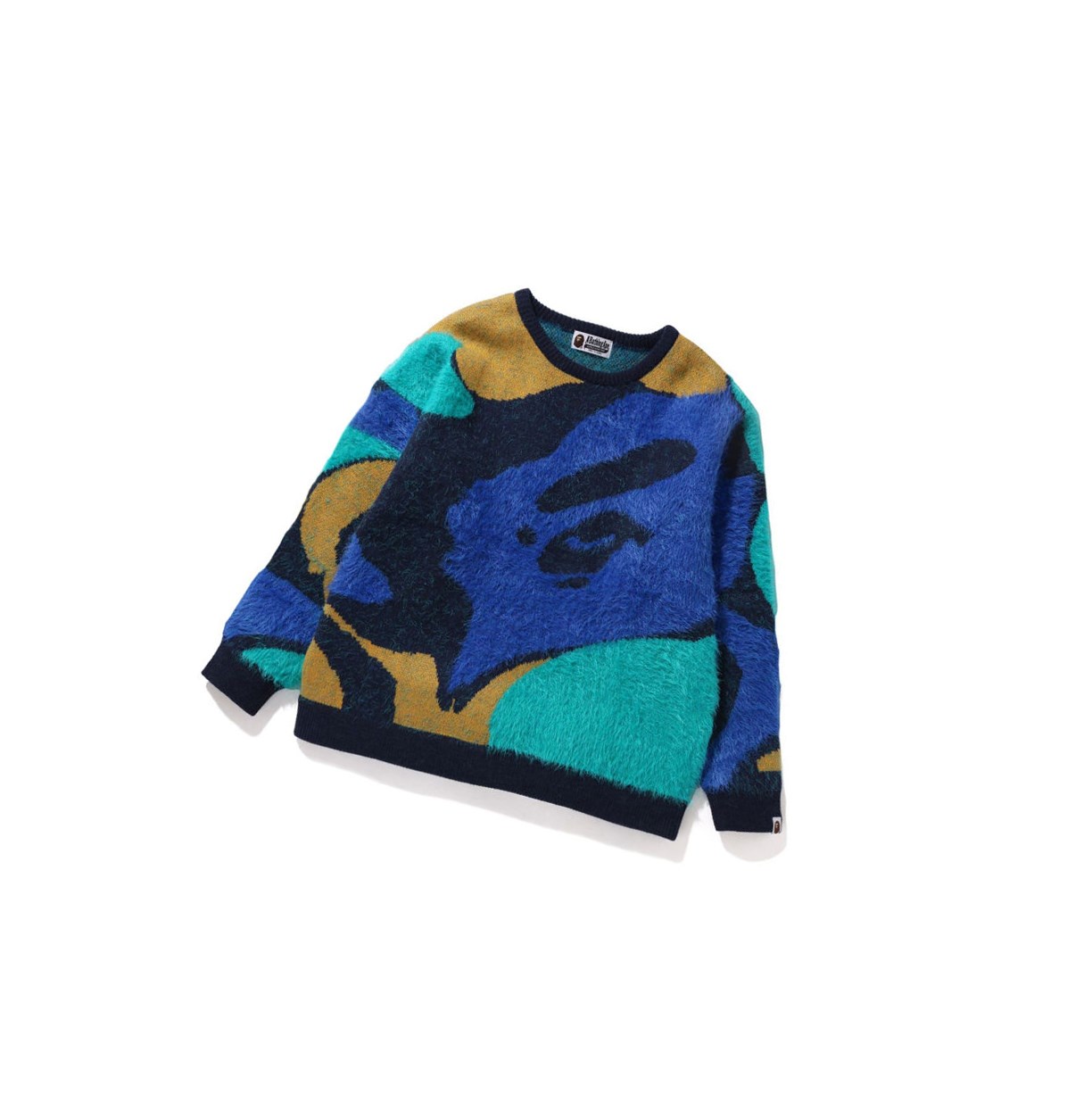 Mikiny A BATHING APE Bape Marble Camo Oversized Knit Damske Caise | 2684-SEHPU