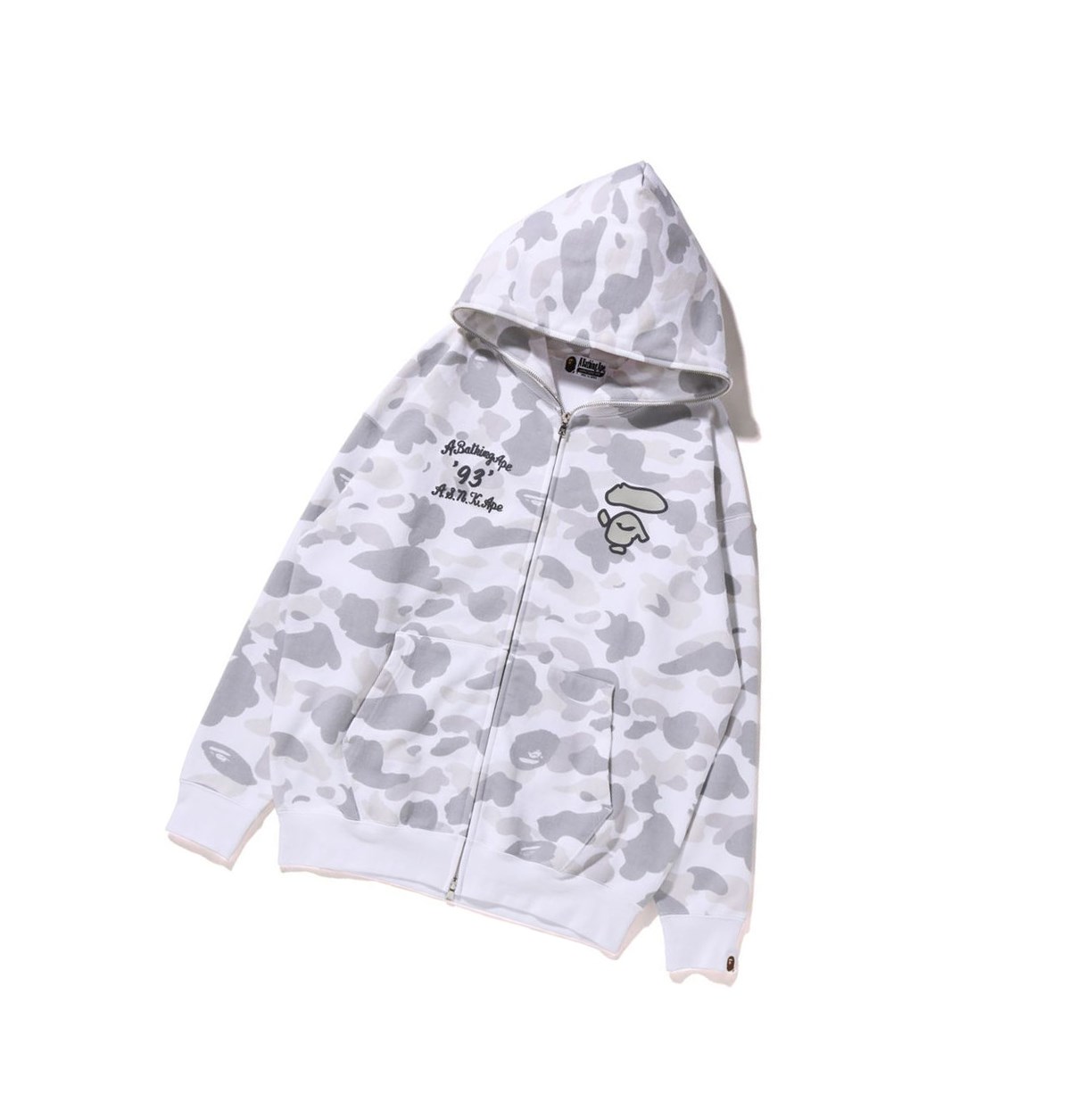 Mikiny S Kapucňou A BATHING APE Bape A Bathing Ape Color Camo Oversized Full Zip Throughs Damske Biele | 8367-UAKFI