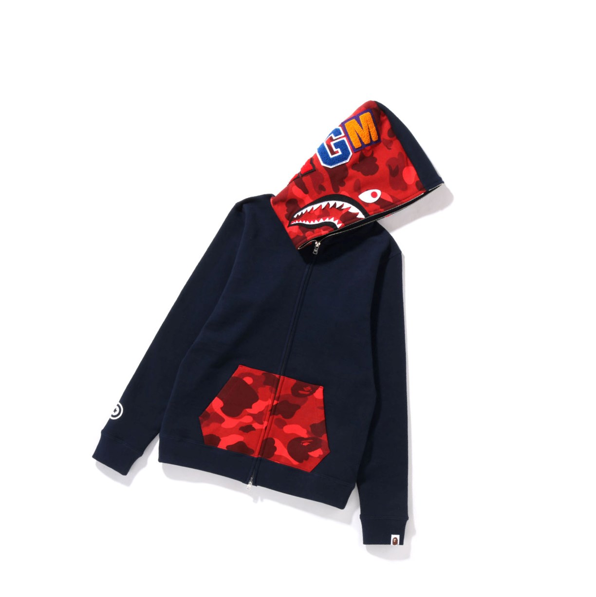Mikiny S Kapucňou A BATHING APE Bape Color Camo Shark Full Zip Throughs Damske Modre | 6134-YJSEN