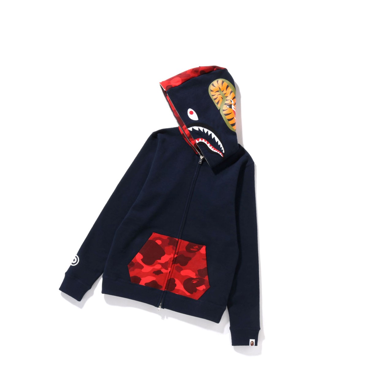 Mikiny S Kapucňou A BATHING APE Bape Color Camo Shark Full Zip Throughs Damske Modre | 6134-YJSEN