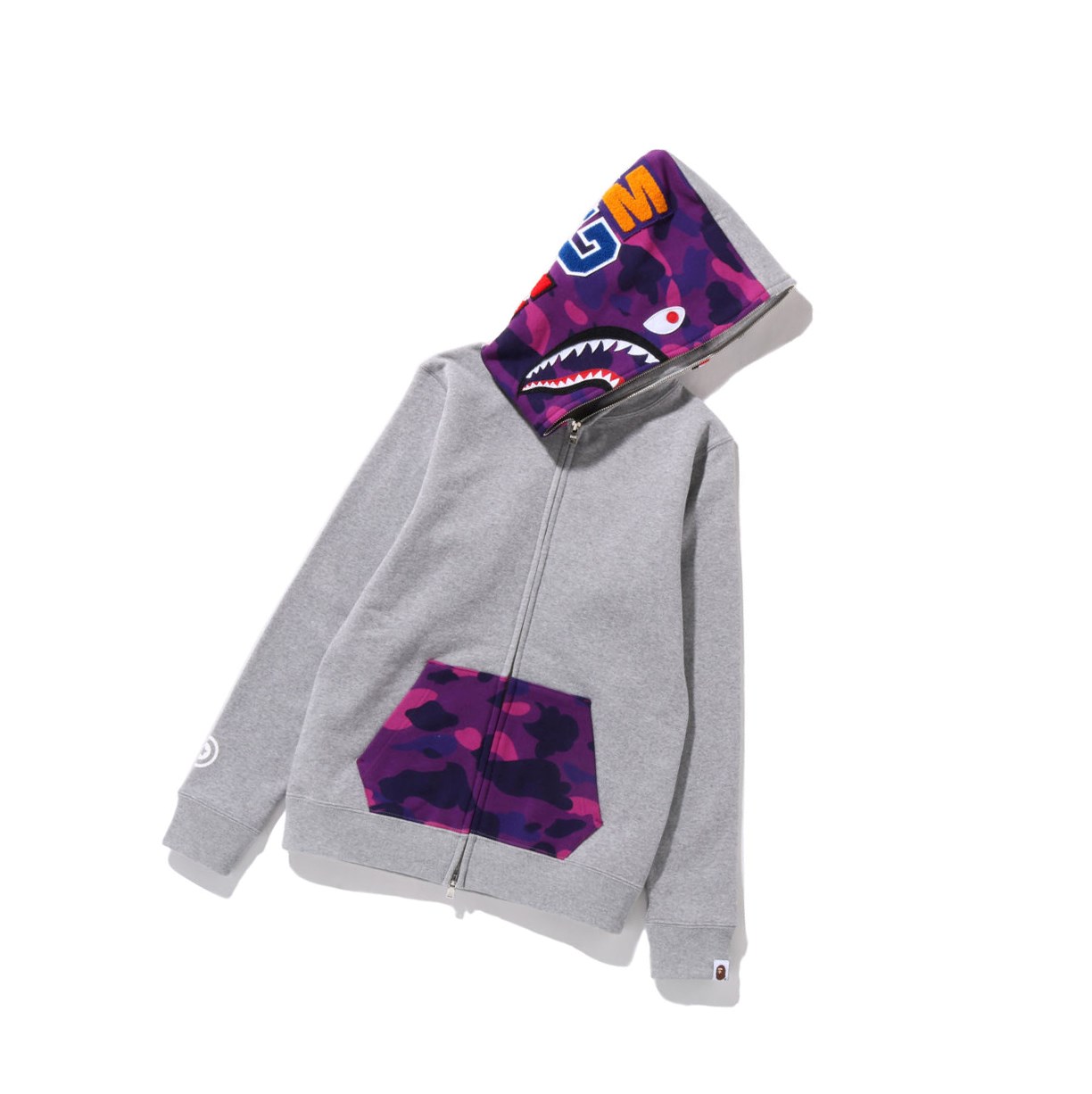 Mikiny S Kapucňou A BATHING APE Bape Color Camo Shark Full Zip Throughs Damske Siva | 7581-TQJIC