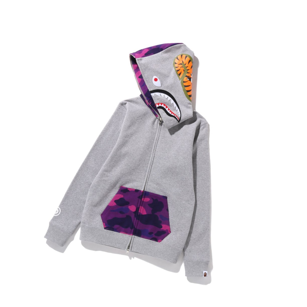 Mikiny S Kapucňou A BATHING APE Bape Color Camo Shark Full Zip Throughs Damske Siva | 7581-TQJIC