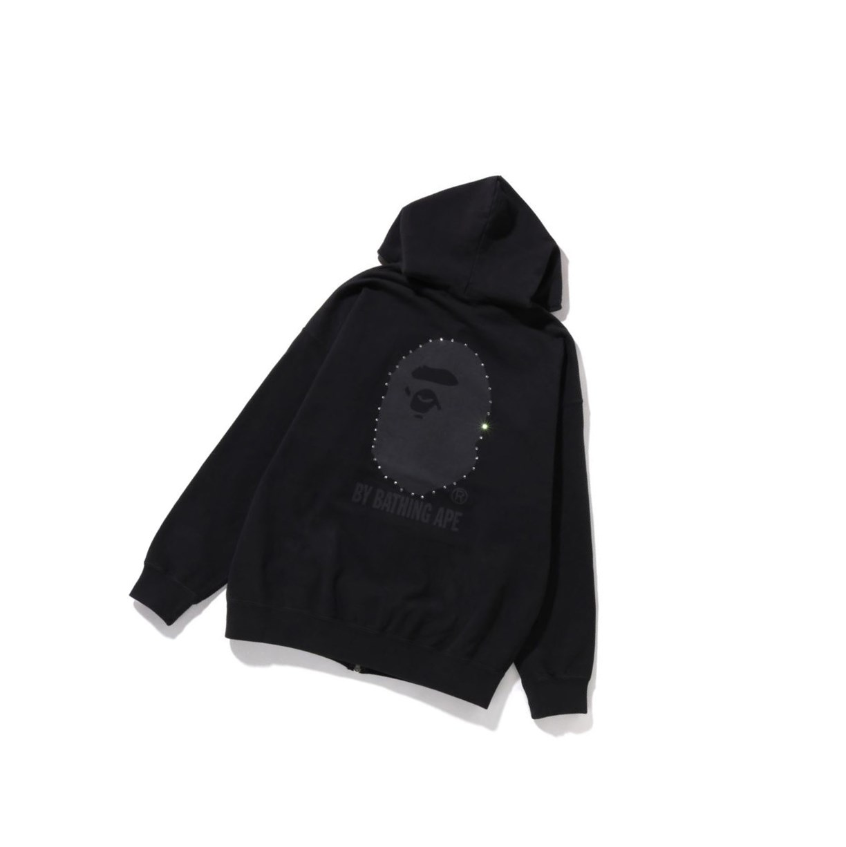 Mikiny S Kapucňou A BATHING APE Bape Crystal By Bathing Overdyed Oversized Full Zip Damske Čierne | 1704-ZFSGQ