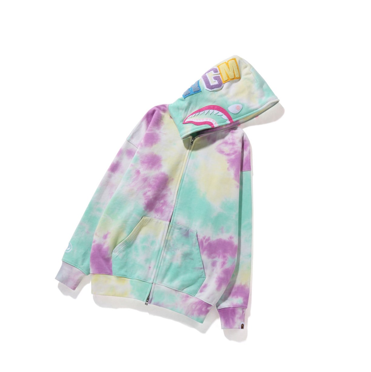 Mikiny S Kapucňou A BATHING APE Bape Tie-dye Shark Oversized Full Zip Throughs Damske Caise | 9241-ACVIX