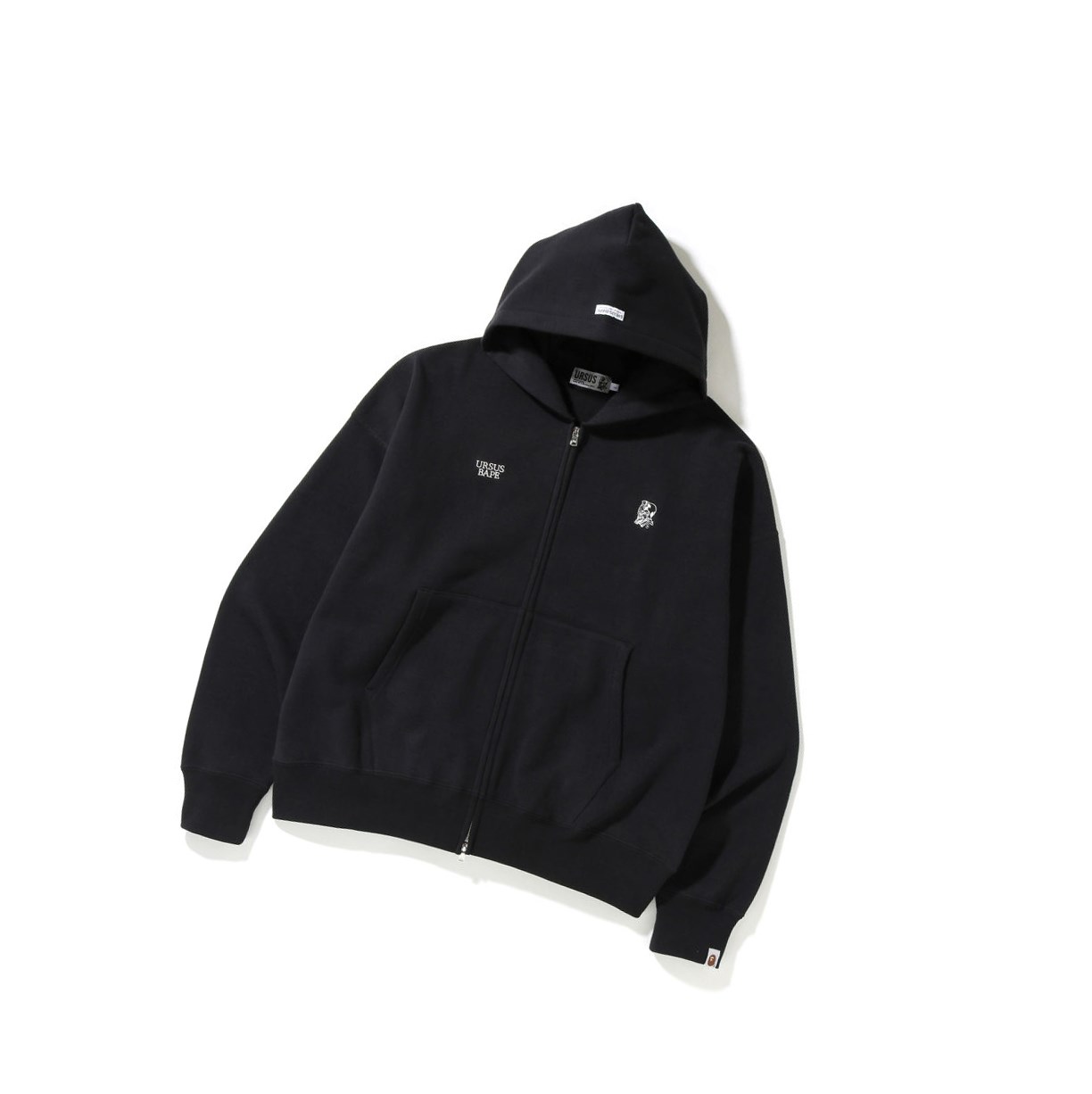 Mikiny S Kapucňou A BATHING APE Bape Ursus Loose Fit Zip-up Zip Throughs Panske Čierne | 2805-CJDQO
