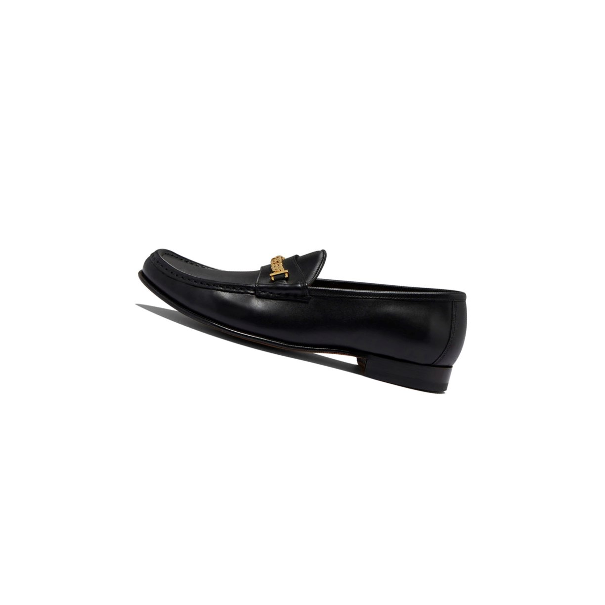 Mokasiny A BATHING APE Bape Gold Chained Loafers & Moccasins Panske Čierne | 0851-ELHAW