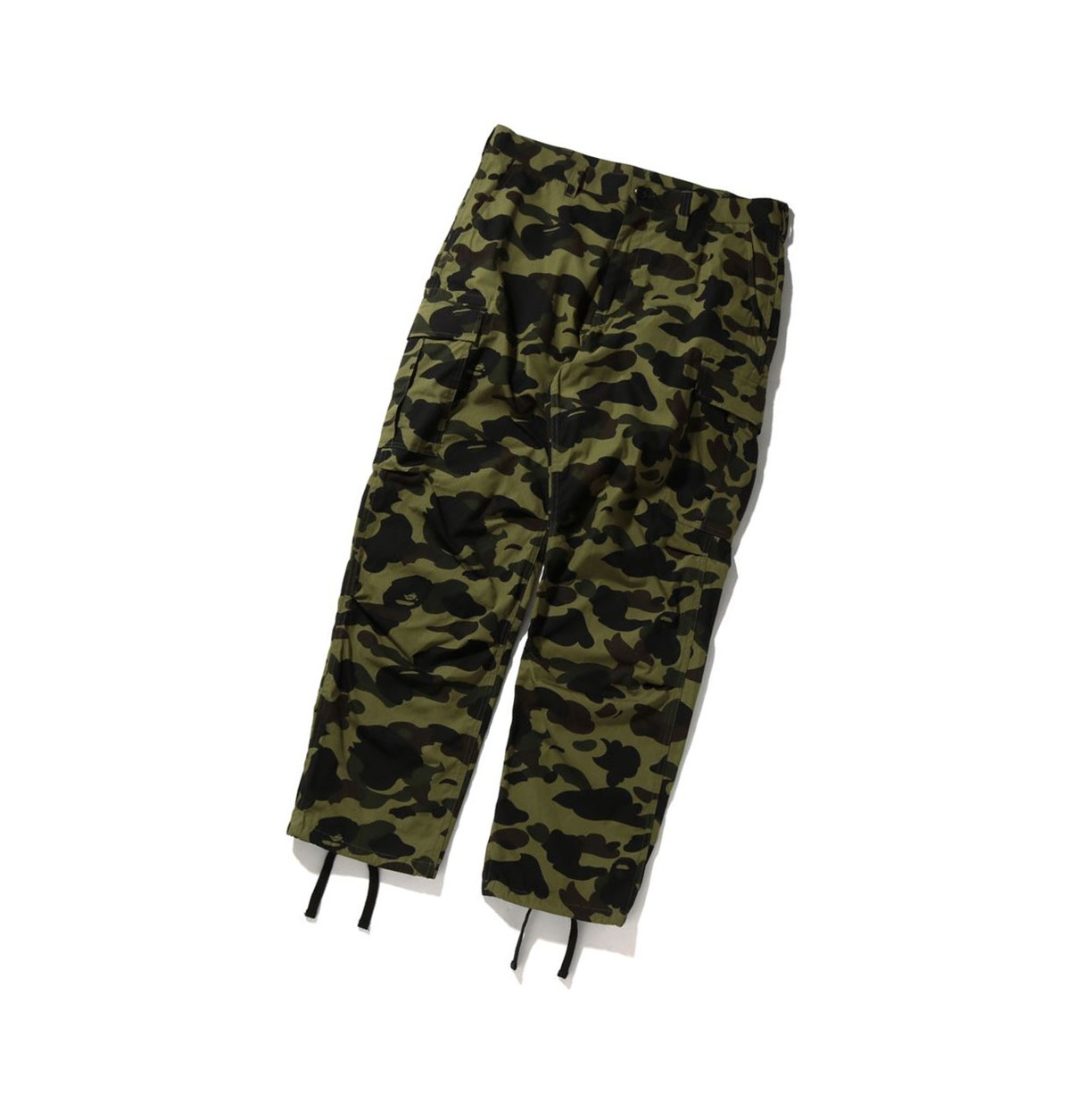 Nohavice A BATHING APE Bape 1st Camo Cargo Long Panske Zelene | 6189-JNBMT