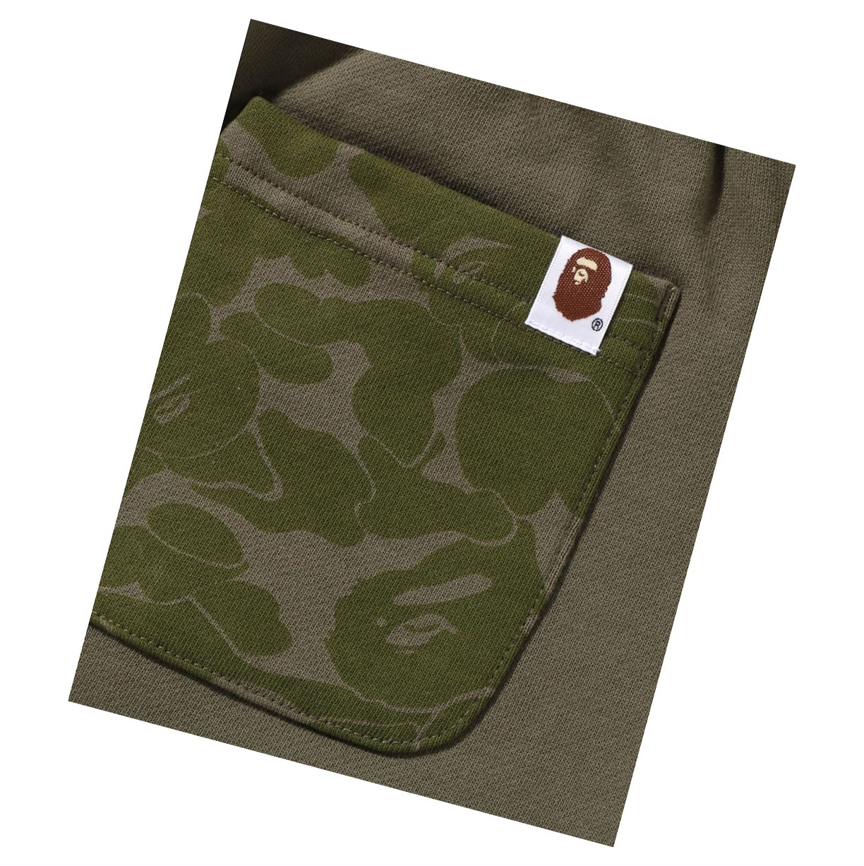 Nohavice A BATHING APE Bape Ape Head One Point Oversized Sweat Damske Zelene | 7263-XAFSZ