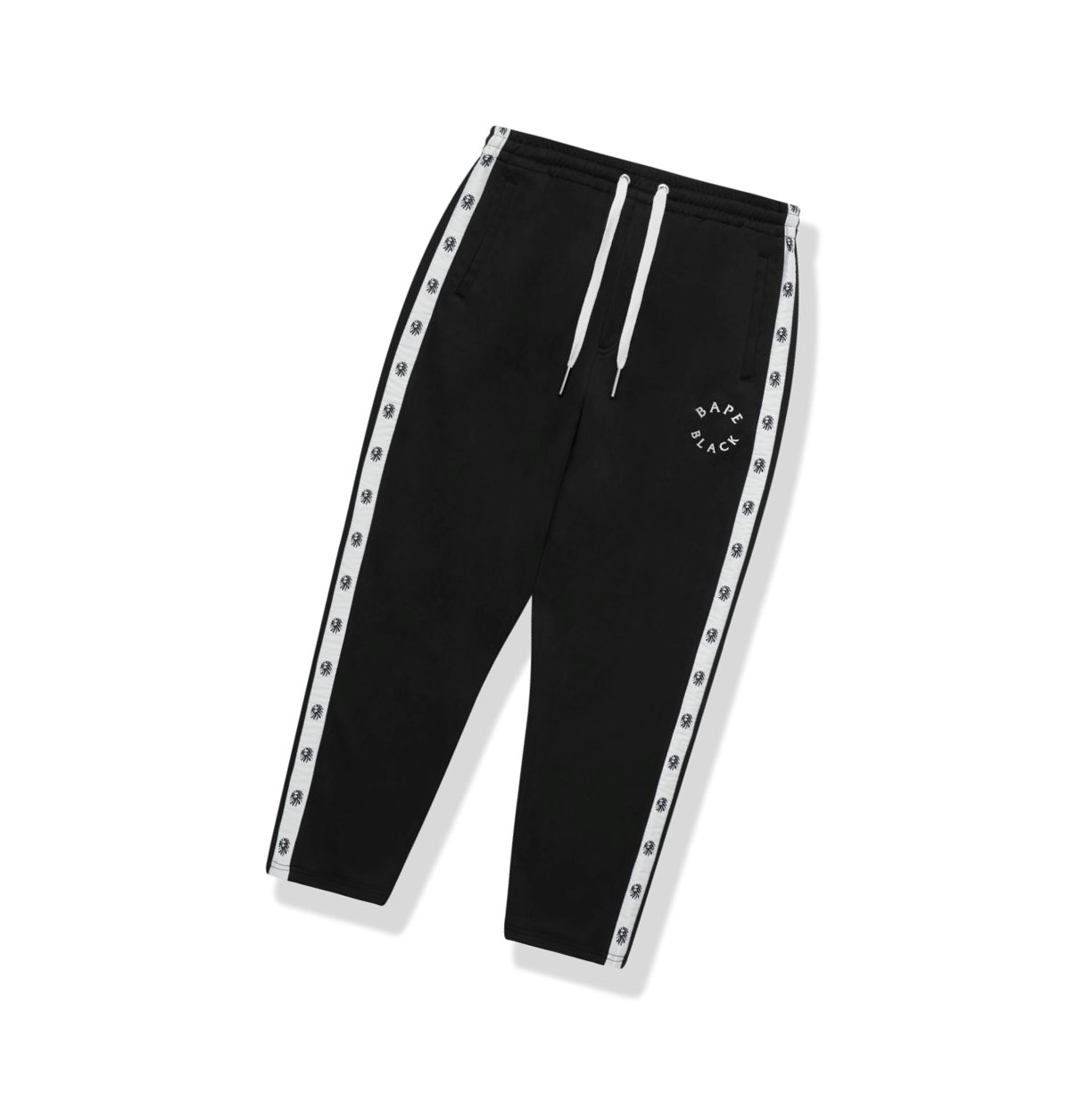Nohavice A BATHING APE Bape Logo Tracking Long Panske Čierne | 6827-NHXEZ
